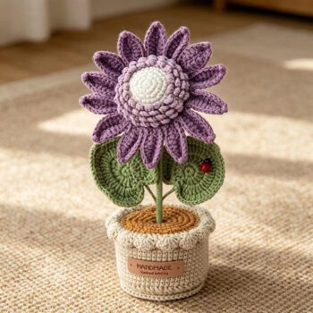 Handmade Crochet Flower Pot