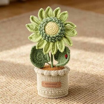 Handmade Crochet Flower Pot