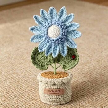 Handmade Crochet Flower Pot